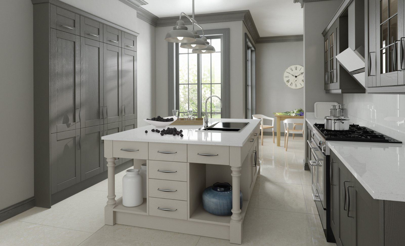 Painted Shaker kitchen